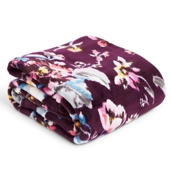 Vera Bradley Pressed Flowers Plush Throw Blanket - Picture 7 of 7